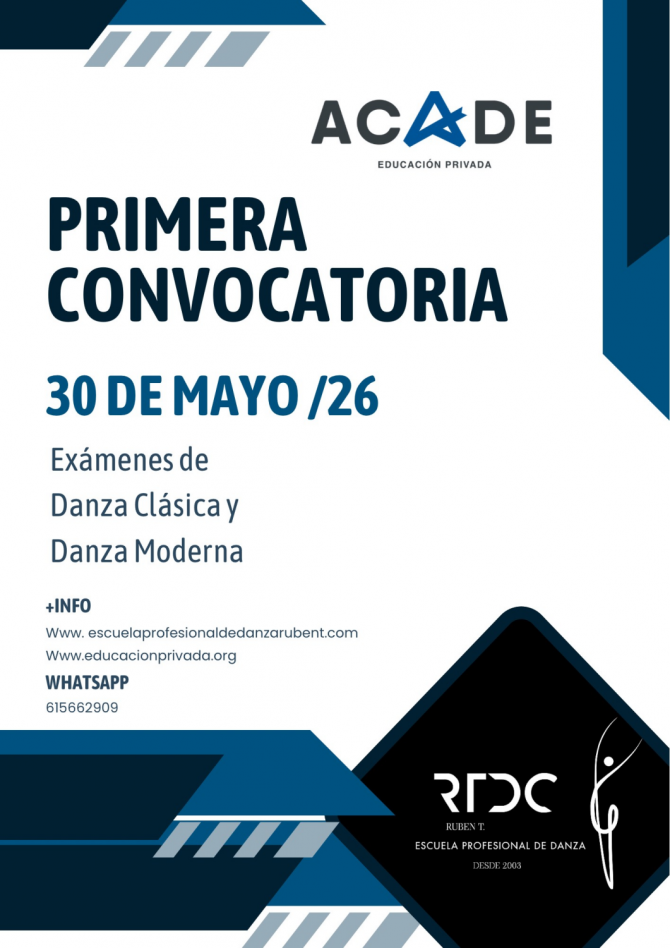 Cartel de la convocatoria de exámenes