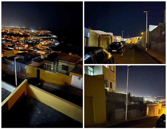 Estado de la calle sin luz este domingo a las 19.35 horas, según fotos remitidas por vecinos de la calle de Goya.