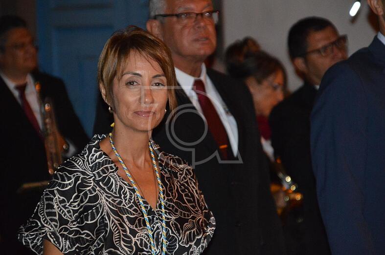 Onalia Buena, en la procesión del Cristo de Telde/TA. Onalia Buena, en la procesión del Cristo de Telde/TA.