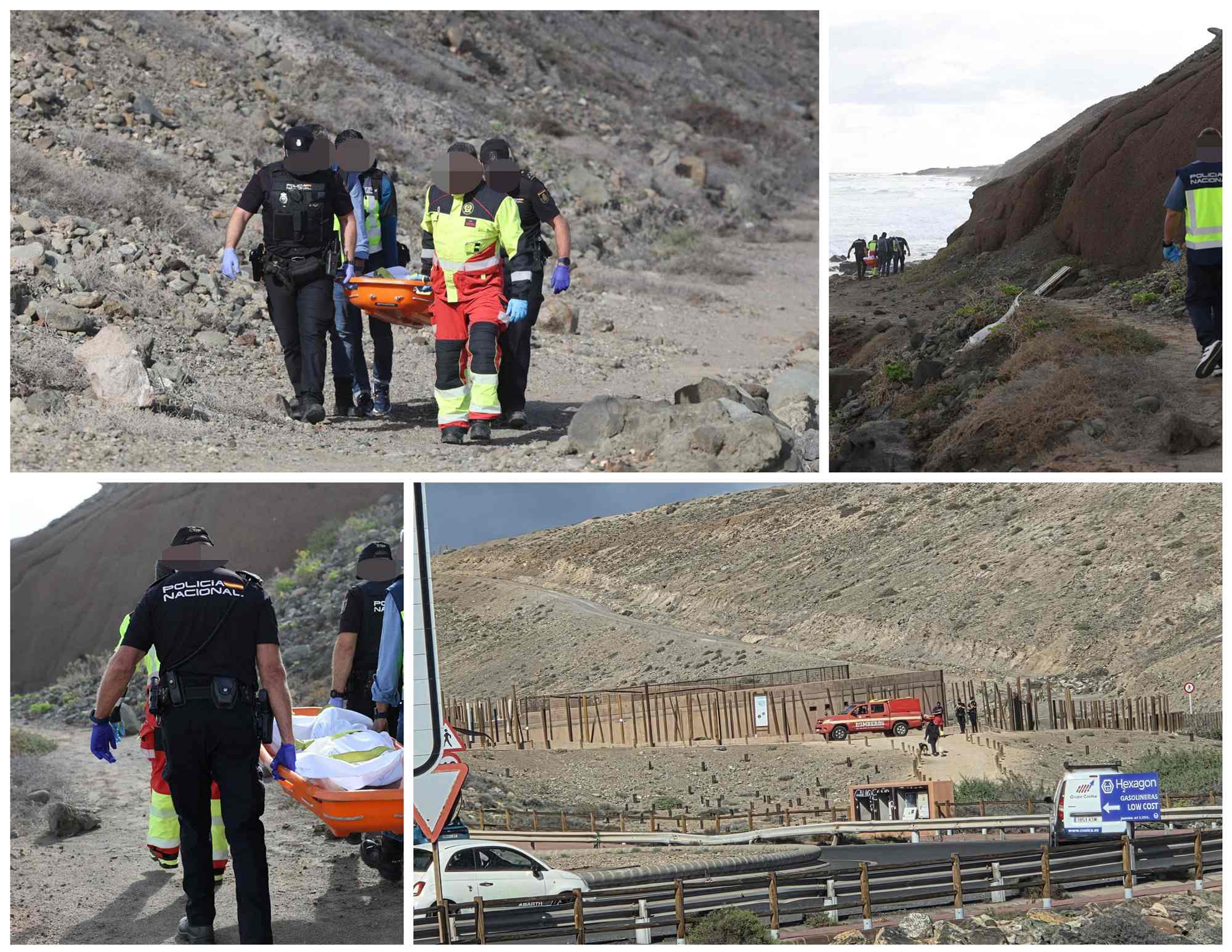 Hallazo de un cadáver en la playa de Jinámar/Fotos LP-DLP, C7 y TA.